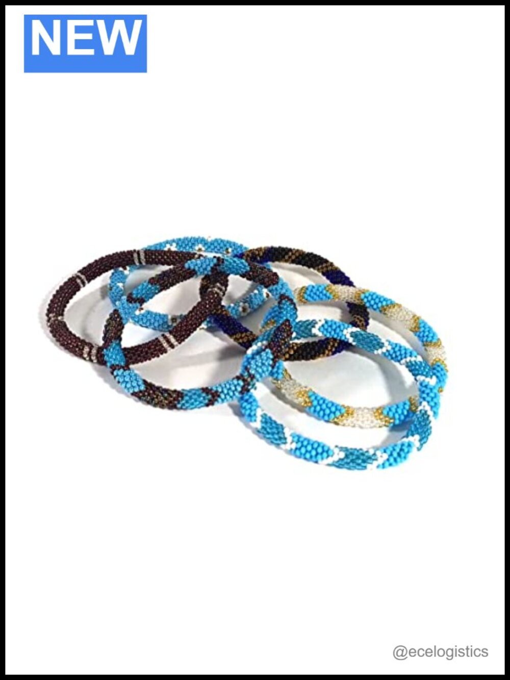 Beaded Stretch Bracelet Handmade Hypoallergenic Unisex